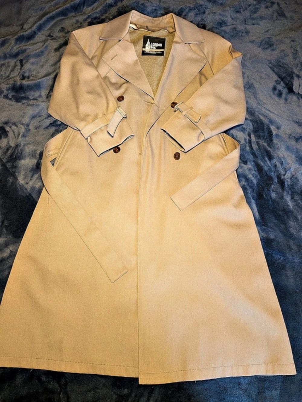 London Fog Trench Coat in Tan W/ Inner Lining
